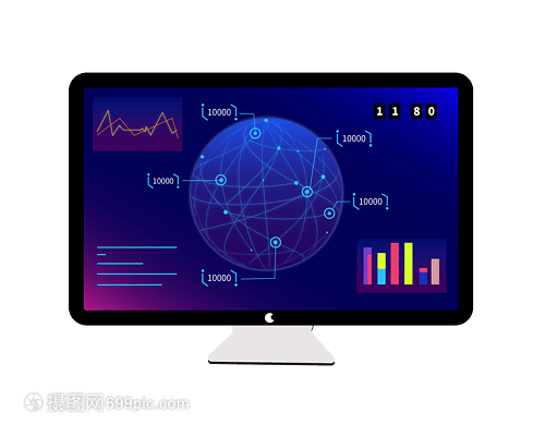 球形線性數(shù)據(jù)化顯示 科技感與計(jì)算機(jī)數(shù)據(jù)服務(wù)的完美融合